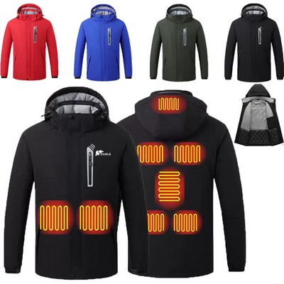 8 Heat Zones USB Charging Heating Jacket Warming Hoodie Coat Heated Jacket