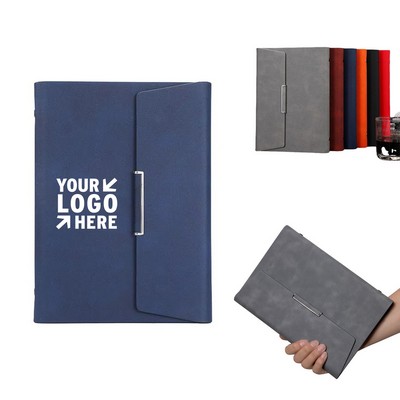 A5 PU Leather Trifold Magnetic Notebook