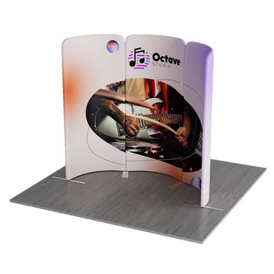 MagLock Curved Fabric Booth Display Kit D - 9'w x 8'h