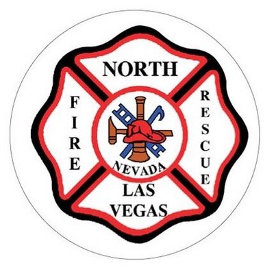 Fire Rescue Badge Round Badge w/ Bar Pin (2 1/2" Diameter)