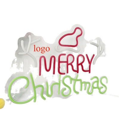 13.7X13" Christmas Led Decorative Light In Letter Shape