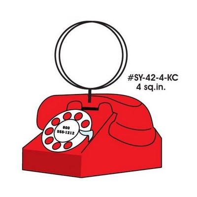 Rotary Dial Telephone Executive Key Chain w/Mirrored Back (4 Square Inch)