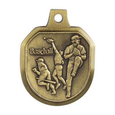 1.5" Male Baseball Stock Die Cast Medal
