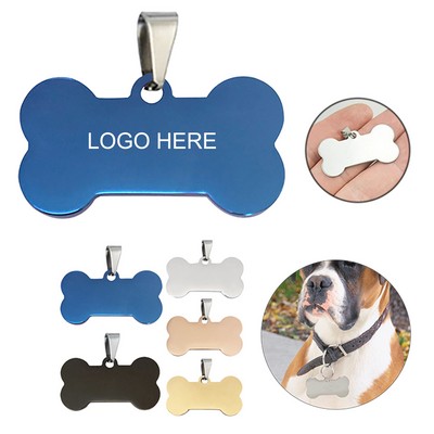Stainless Steel Bone Pet ID Tags