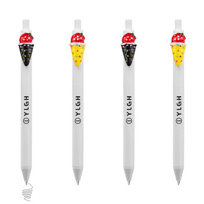 Strawberry Ice Cream Cone Click Activated Pen