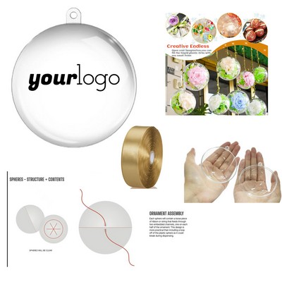 Christmas Transparent Acrylic Round Decorative Ball