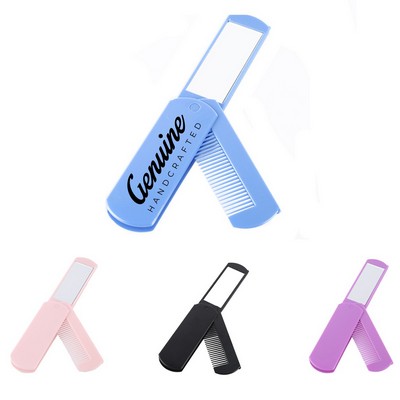 Portable Folding Comb with Mirror