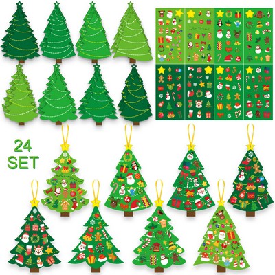 DIY Christmas Tree Decoration with Stickers