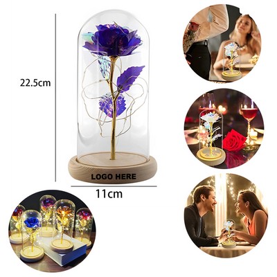 Mother's Day Galaxy Artificial Rose Flowers Gifts with LED Light