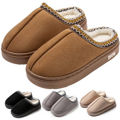 Suede Fleece Lined Indoor/Outdoor Slippers