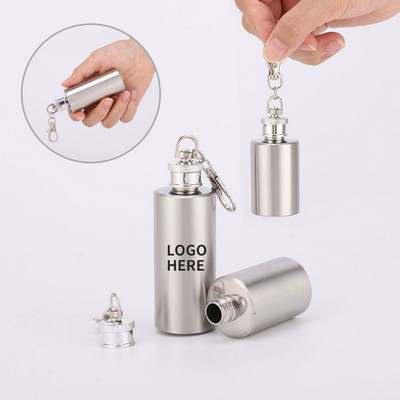 1 OZ. Stainless Steel Flask Keychain
