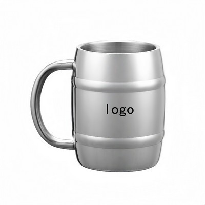 Double Wall 304 Stainless Steel Handle Mug for Beer Coffee