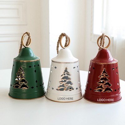 Christmas Bell Wind Chime Decorations Metal Ornaments for Festive Atmosphere