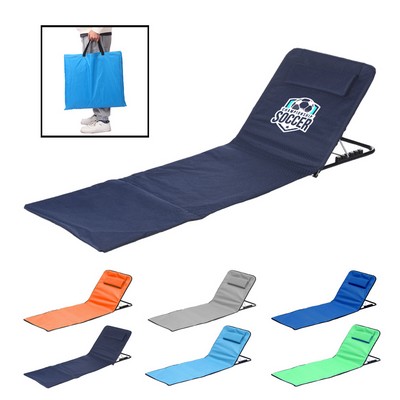 Adjustable Beach Mat/Chair with Pocket & Custom Logo