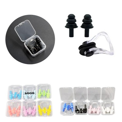 Swimming Nose Clip Earplugs Set