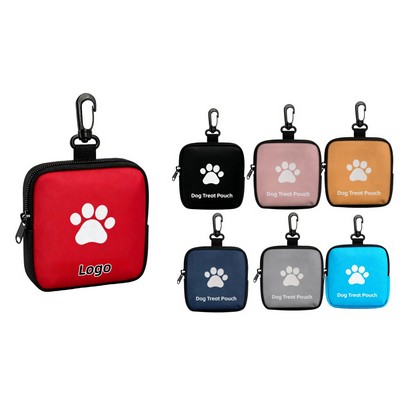 Polyester Zipper Closure Dog Training Treat Pouch Portable
