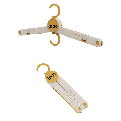 Foldable Travel Hanger with Clips and Shoe Holder for On-the-Go Organization