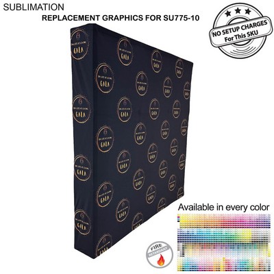 Replacement Graphics for 7.5' Straight Wall Tension Fabric with Wrap End Caps
