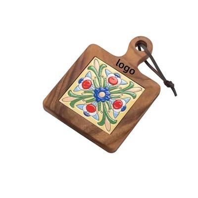 Vintage Tile Pattern Heat Resistant Table Mat Set for Mugs and Cookware