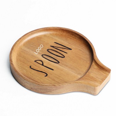 Wooden Kitchen Spoon Rest Tray Multifunctional Spatula Ladle Holder Heat Resistant Coaster