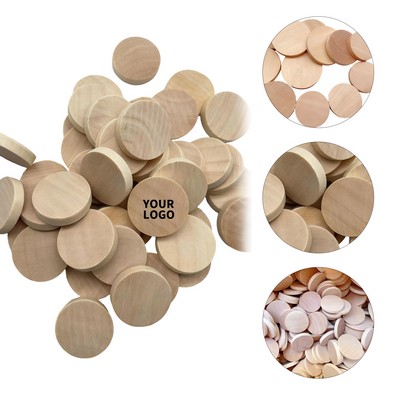 Round Wood Coin Blank For Marking And Craft