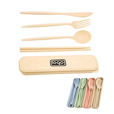 Wheat Straw Spoons Knives Forks Set
