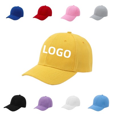 One Size Hook Loop Design Polyester Kids Baseball Cap