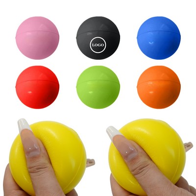 Colorful Round PU Foam Handheld Stress Ball Decompression Toy for Anxiety Relief with Custom Logo
