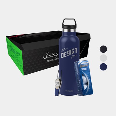 25 oz TiTUS® SS Water Bottle, Srixon® Golf Balls & Pitchfix® Icon Divot Tool Gift Set