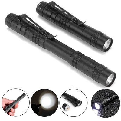 Waterproof Portable Pocket Flashlight Light Up LED Ballpoint Pen Lightweight Sm