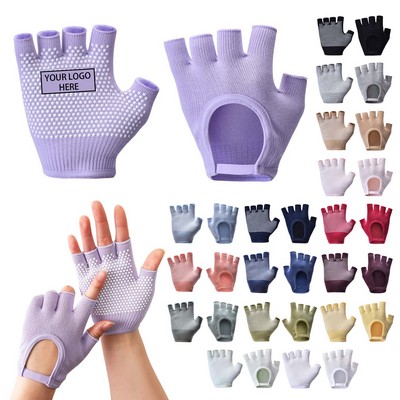 Half-finger Open-back Non-slip Yoga Gloves