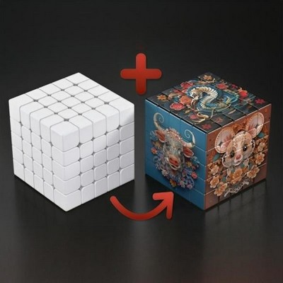 2.45" 5X5 Customizable Puzzle Cube