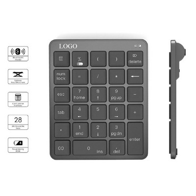 28 Keys Numeric Keypad With 2.4G Mini USB Receiver
