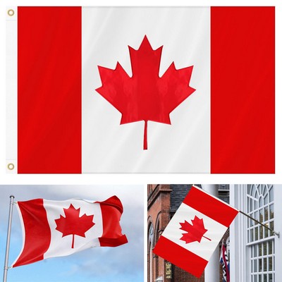 3x5' Embroidered Canadian Flag