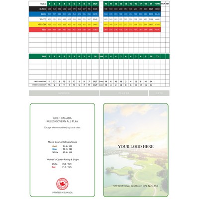 12" x 4" Linen Paper Scorecard