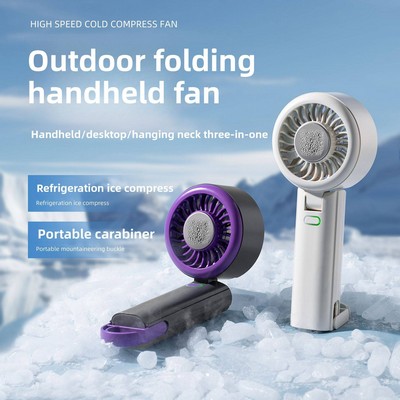 Rechargeable Mini Electric Battery-Powered Adjustable Cold Cooling Ice Compress USB Fan