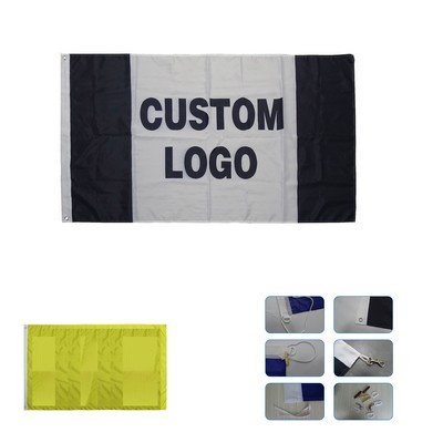 3' x 5' Custom Double Sided Digitally Printed Knitted Polyester Flags