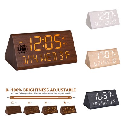 Wooden Digital Alarm Clock