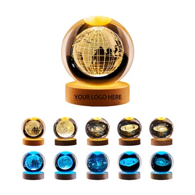 3D Crystal Ball Night Light