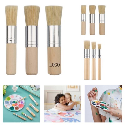 Wood Handle Pig Bristle Paint Brush Set