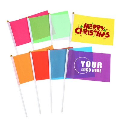 Polyester Hand Held Mini Flag with Plastic Stick