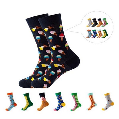 Quarter Cut Custom Knitted Jacquard Dress Socks