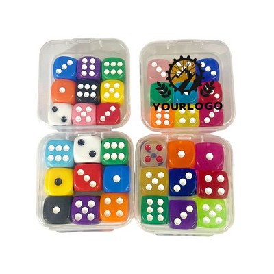 Colorful Dice Set w/ Storage Box