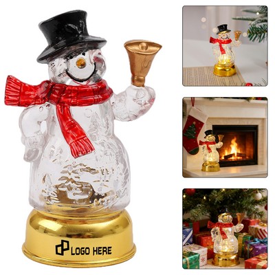 Black Hat Snowman Night Light