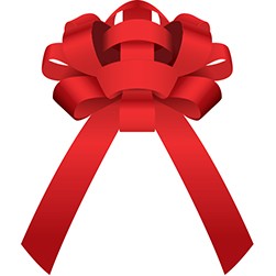 Red 30" Shiny Vinyl Car Bow