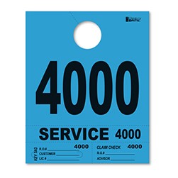 4000-4999 Heavy Brite™ Blue Premium Service Dispatch Number Tag