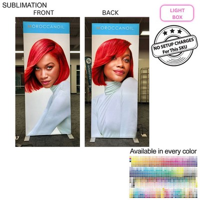 Backlit LED Light Box SEG Floor Display Banner Kit, (40"W x 96"H)