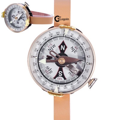 Portable Outdoor Pressure Resistant Compass Watch with Adjustable Dial
