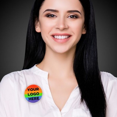 2 1/4" Rainbow Tinplate Button