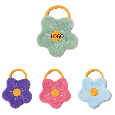 Thick Coral Fleece Hand Towels With Hanging Loop